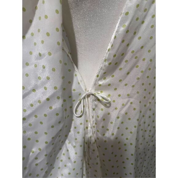 Oscar de la Renta green polka dots nightgown M - Picture 6 of 11